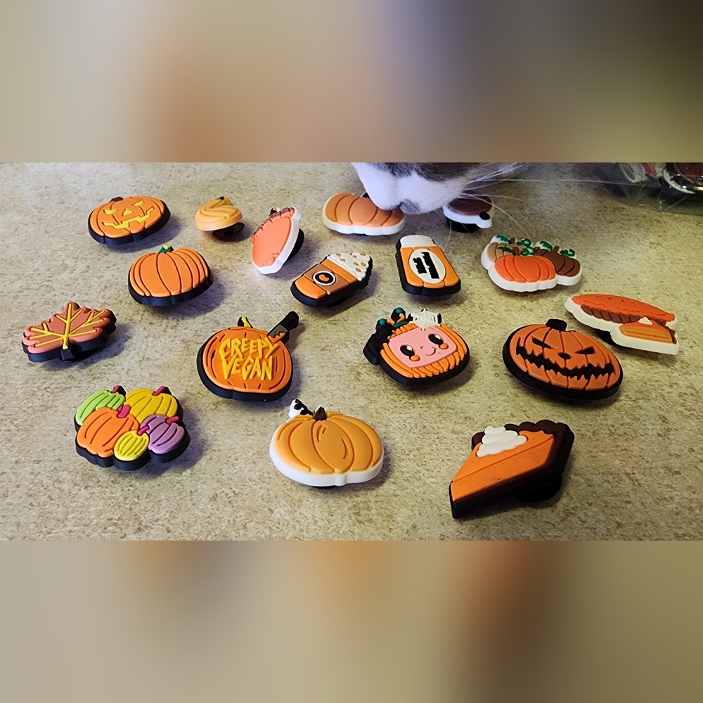 Halloween Fall pumpkin croc Charms jibbitz